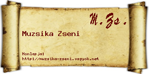 Muzsika Zseni névjegykártya